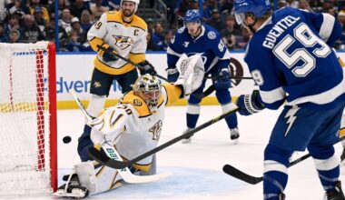 Jake Guentzel's goal, 2 assists lead Lightning over Predators 3-2