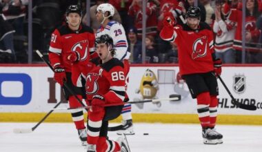 Jack Hughes, Devils bid to sweep season series from Rangers