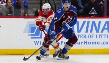 Avalanche score 5 goals in 1st period on way to rout of Flames