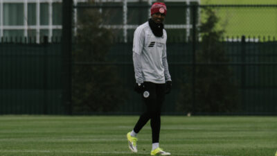 Maren Haile-Selassie training for the Chicago Fire at the Endeavor Health Performance Center in Chicago