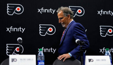 FILE - John Tortorella, Philadelphia Flyers head coach, arrives for a news conference at the NH ...