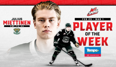 Seattle Kraken prospect Miettinen named Tempo WHL Player of the Week, Fuelled by Co-op