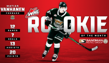 2026 NHL Draft-eligible forward Vanhanen named Sandman WHL Rookie of the Month for February