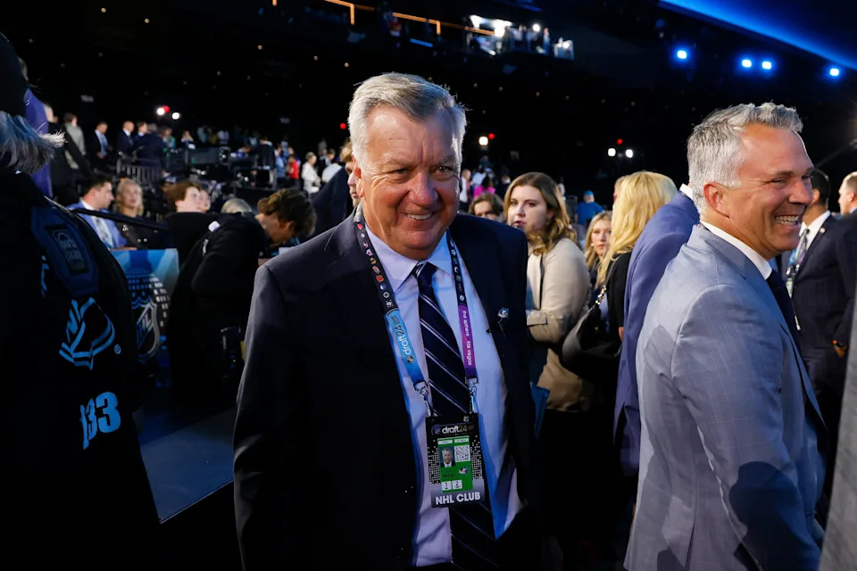 LAS VEGAS, NEVADA - JUNE 28: General manager Don Waddell of the Columbus Blue Jackets attends the first round of the 2024 Upper Deck NHL Draft at Sphere on June 28, 2024 in Las Vegas, Nevada. (Photo by Bruce Bennett/Getty Images)