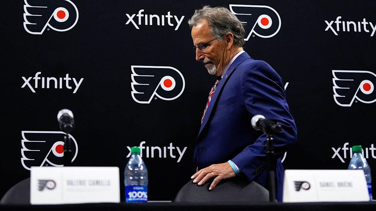 John Tortorella leaves the press conference