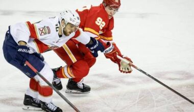 Panthers' A.J. Greer suspended for 3 games for shoving Flames' Connor Zary into the boards