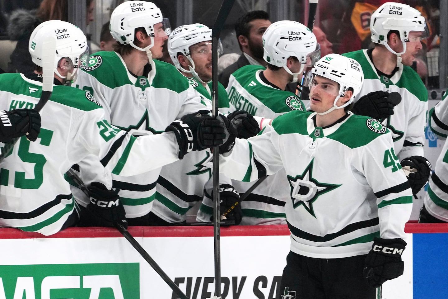 Stars forward Justin Hryckowian entered Tuesday night's game against the Bruins with 12 goals and 14 assists in 73 games this season.