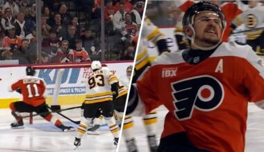 Christian Dvorak finds Travis Konecny off wild bounce to give Flyers the lead – NBC Sports Philadelphia