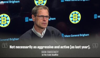 Sweeney says Bruins won’t be ‘as aggressive’ at the trade deadline this year – NBC Sports Boston
