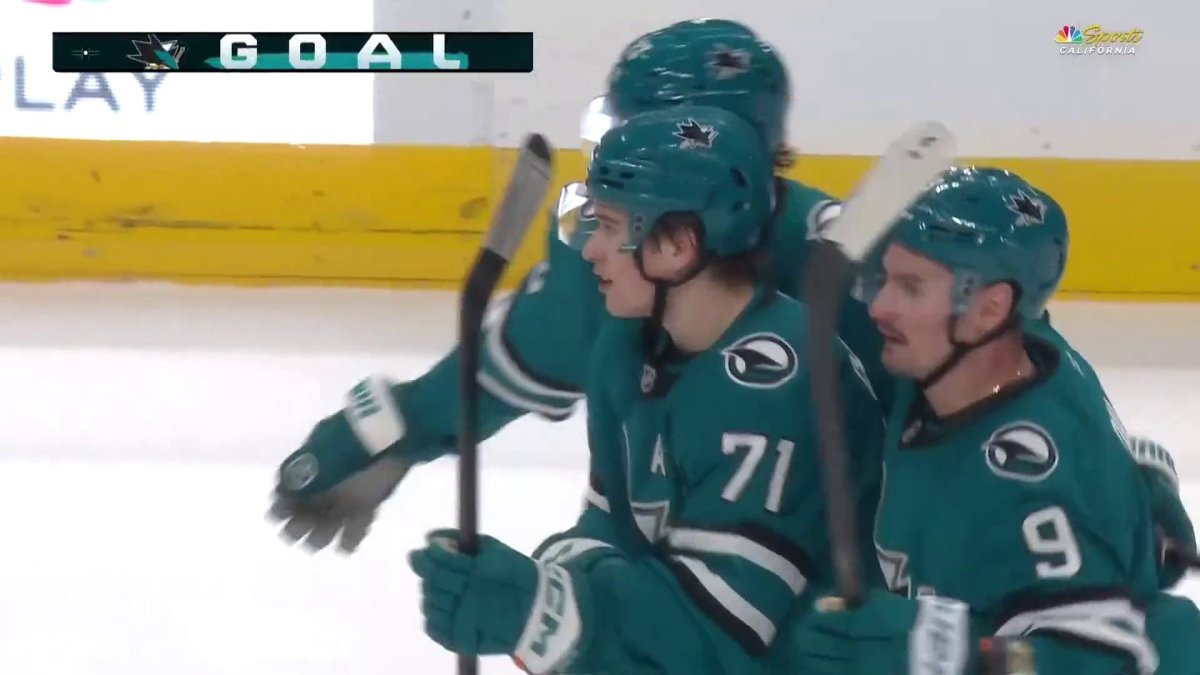 Macklin Celebrini scores epic goal in Sharks vs. Blues game – NBC Sports Bay Area & California