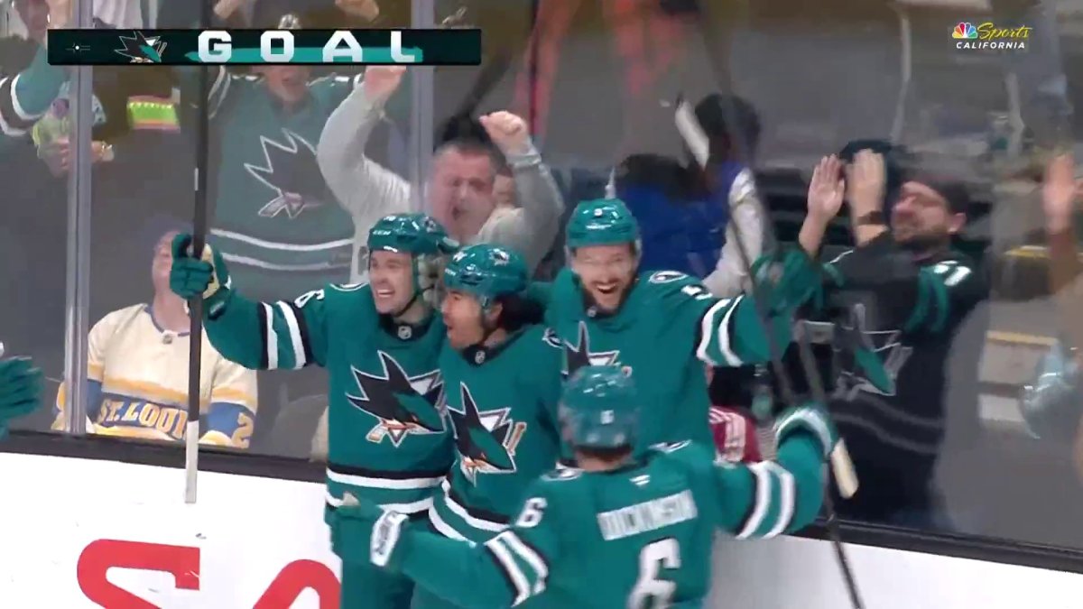 Sharks’ Kiefer Sherwood scores game-tying goal vs. Blues – NBC Sports Bay Area & California