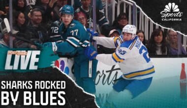 Sharks’ late surge comes up short in overtime loss to Blues – NBC Sports Bay Area & California