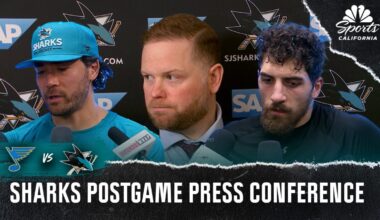 Sharks players and coaches looking to improve on OT loss vs Blues – NBC Sports Bay Area & California