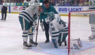 Yaroslav Askarov exits Sharks’ game vs. Blues after collision – NBC Sports Bay Area & California