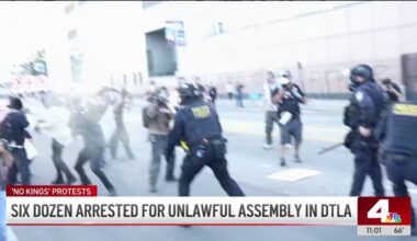 Six dozen people arrested after ‘No Kings’ protest in downtown LA – NBC Los Angeles