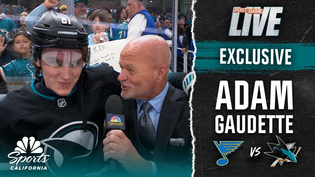 Adam Gaudette proud of Sharks’ character win over Blues – NBC Sports Bay Area & California
