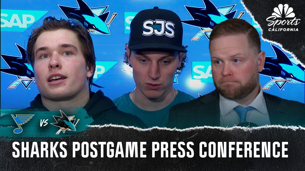 Warsofsky, Celebrini, and more Sharks react to win vs. Blues – NBC Sports Bay Area & California