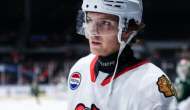 Blackhawks Recall Korchinski, Levshunov Out vs. Devils With Injury