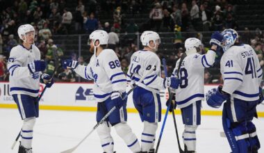 Bo Groulx scores twice as Toronto Maple Leafs hold on for win over Minnesota Wild