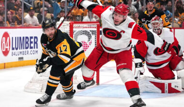 Hurricanes score 3 time on the power play in a 5-1 win over the Penguins