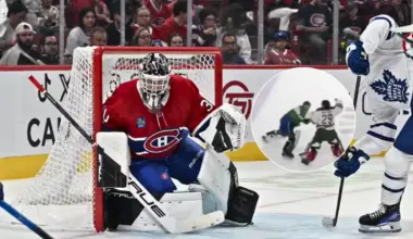 Canadiens goalie prospect Arseni Radkov vs the Toronto Maple Leafs