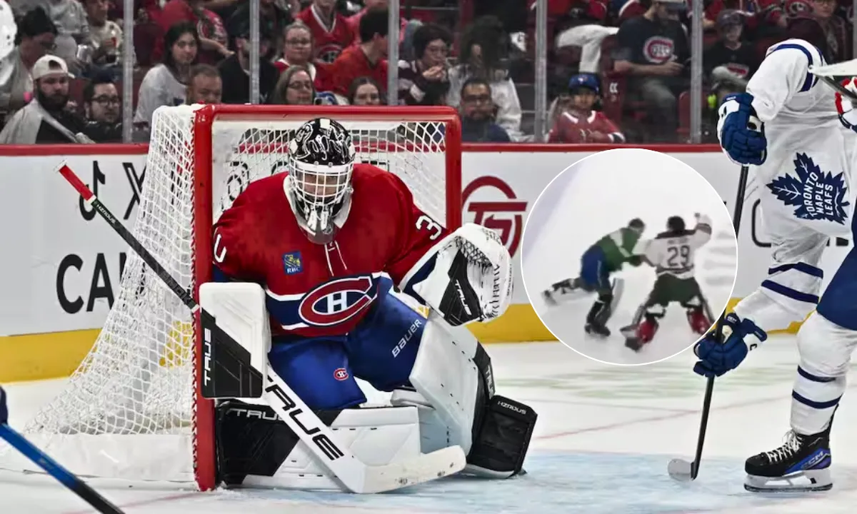 Canadiens goalie prospect Arseni Radkov vs the Toronto Maple Leafs