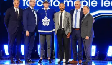 Ben Danford is selected by the Toronto Maple Leafs with the 31st overall pick in the first round of the 2024 NHL Draft at The Sphere