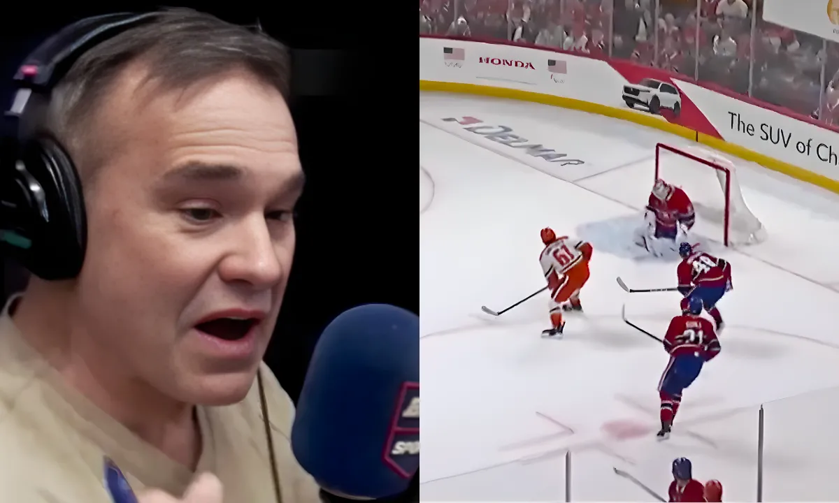 Photo of Gilbert Delorme (left) Canadiens vs Ducks (right)