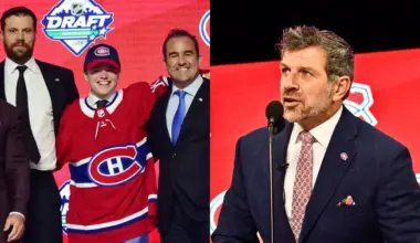 Cole Caufield after being selected as the number fifteen overall pick to the Montreal Canadiens in the first round of the 2019 NHL Draft at Rogers Arena.