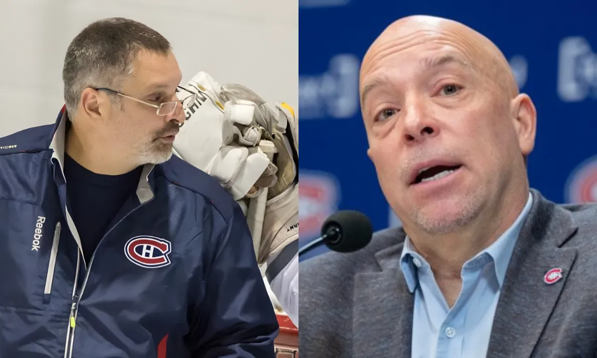 Photo of Canadiens scout Vincent Riendeau and Kent Hughes