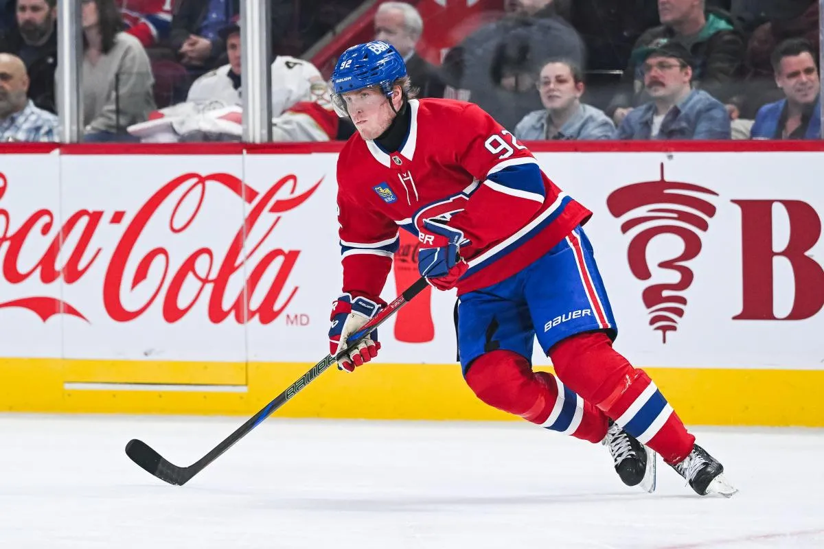 Montreal Canadiens right wing Patrik Laine (92) skates against the Florida Panthers in the second period at Bell Centre.