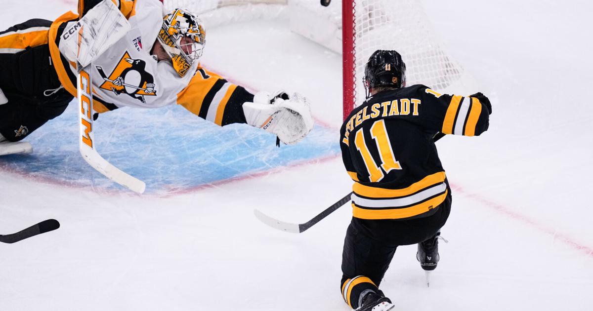 The Bruins beat the Penguins 2-1 as Khusnutdinov, Mittelstadt score 50 seconds apart | National Sports