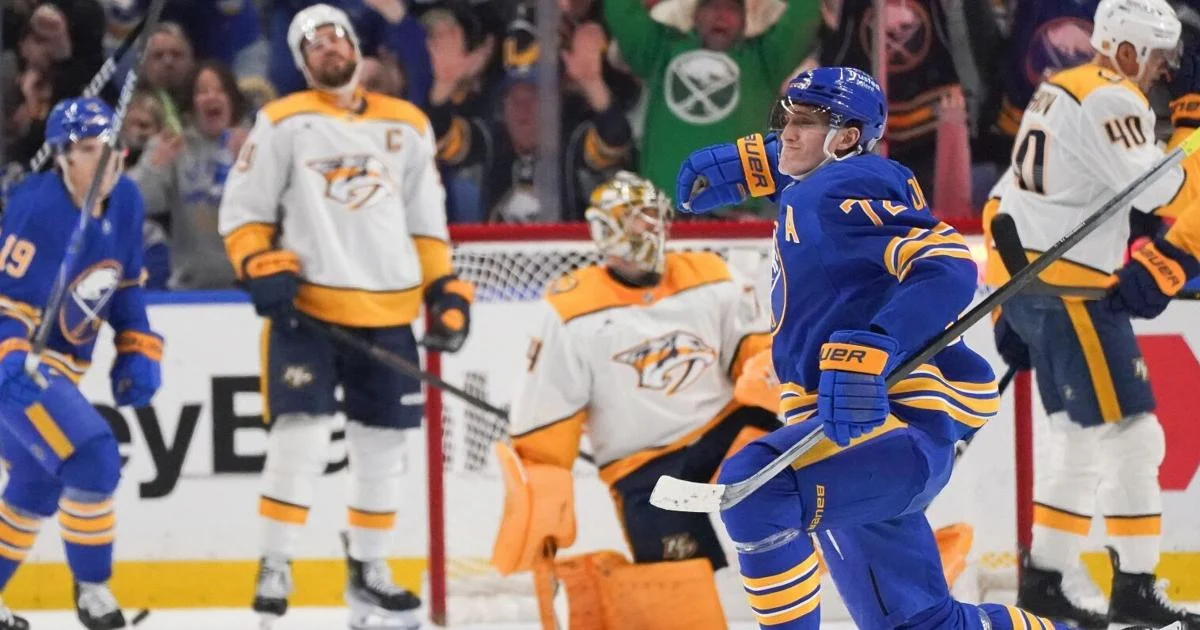 Sabres recap: Tage Thompson extends scoring streak to 10 games in 3-2 win against Nashville - Buffalo News