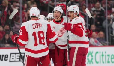 Gibson and Talbot combine to make 31 saves in the Red Wings' 3-0 win over the Devils | Sports