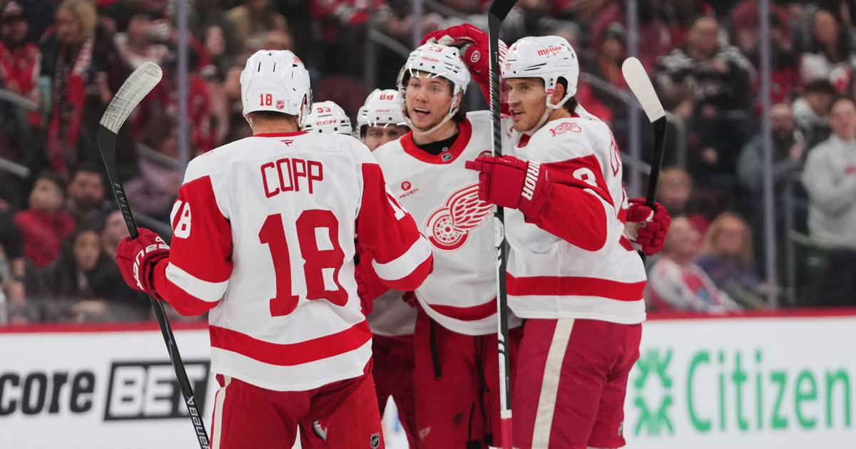 Gibson and Talbot combine to make 31 saves in the Red Wings' 3-0 win over the Devils | Sports