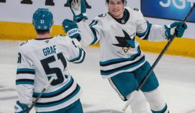 Celebrini's 3-point game powers Sharks to a 4-2 win over the Canadiens | Sports