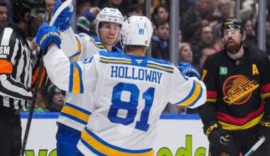 Blues keep playoff hopes alive by beating struggling Canucks 3-1 | National Sports
