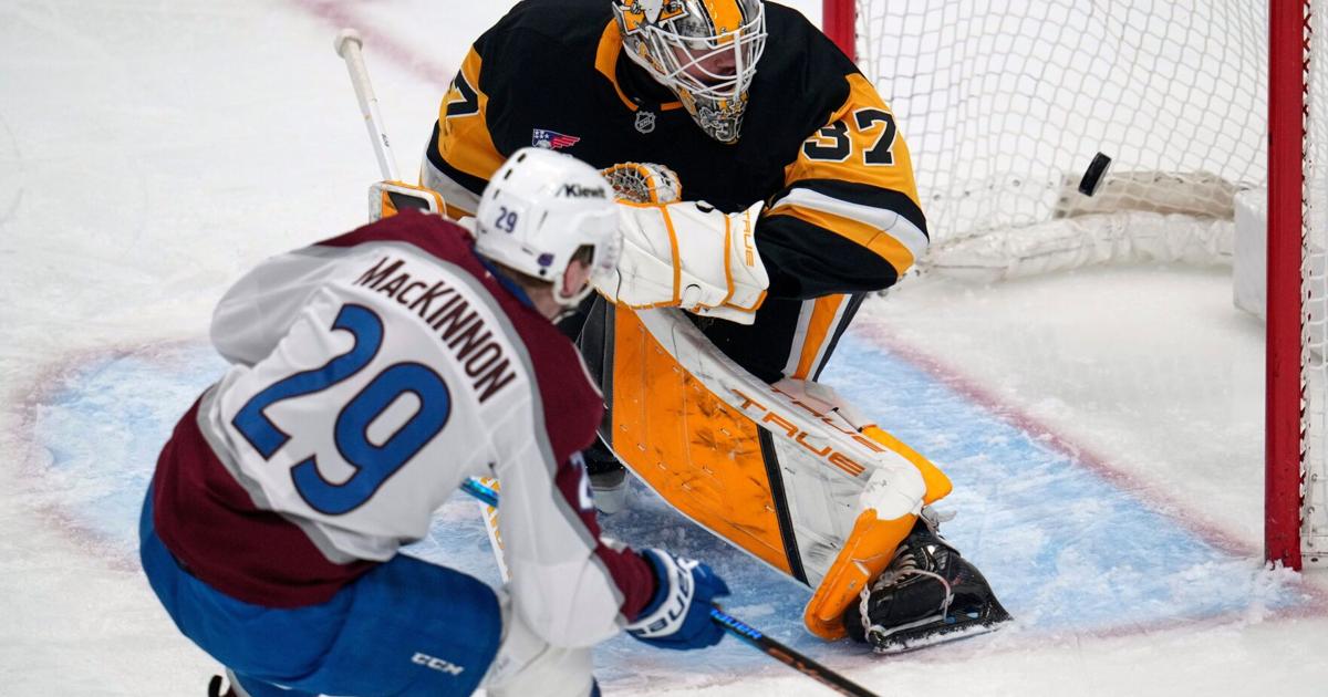 MacKinnon scores NHL-leading 46th goal as Avalanche cruise past wobbling Penguins 6-2 | National Sports