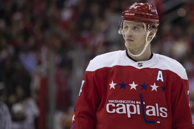 The Washington Capitals signed defenseman John Carlson to an eight-year, $64 million contract in 2018. File Photo by Alex Edelman/UPI