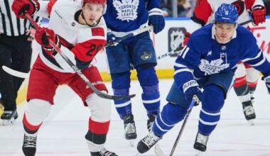 Carolina Hurricanes down Toronto Maple Leafs in OT