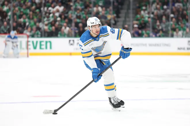 Jordan Kyrou of the St. Louis Blues.