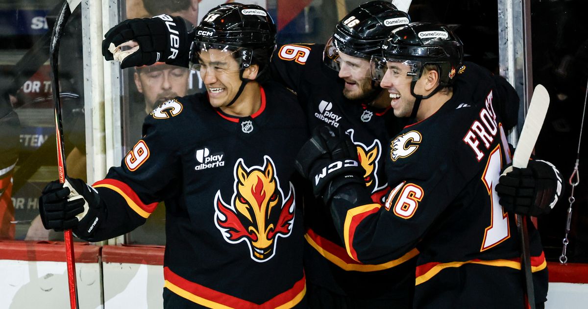 Joel Farabee scores 2 goals as Flames edge Hurricanes 5-4 :: WRAL.com