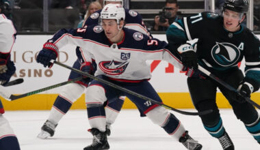 With the playoff race as jumbled as it has been all season, the Columbus Blue Jackets begin a huge weekend back-to-back Saturday when they're home to battle Macklin Celebrini's San Jose Sharks.