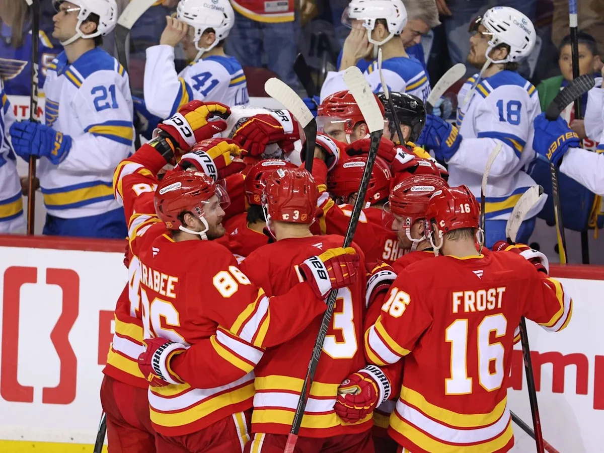 "You just have to laugh" Flames overcome wacky night to beat Blues