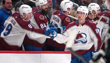 Martin Necas, Avalanche pay Penguins back with blowout win