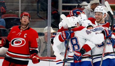 Dobes stands tall as Canadiens complete season sweep of Hurricanes