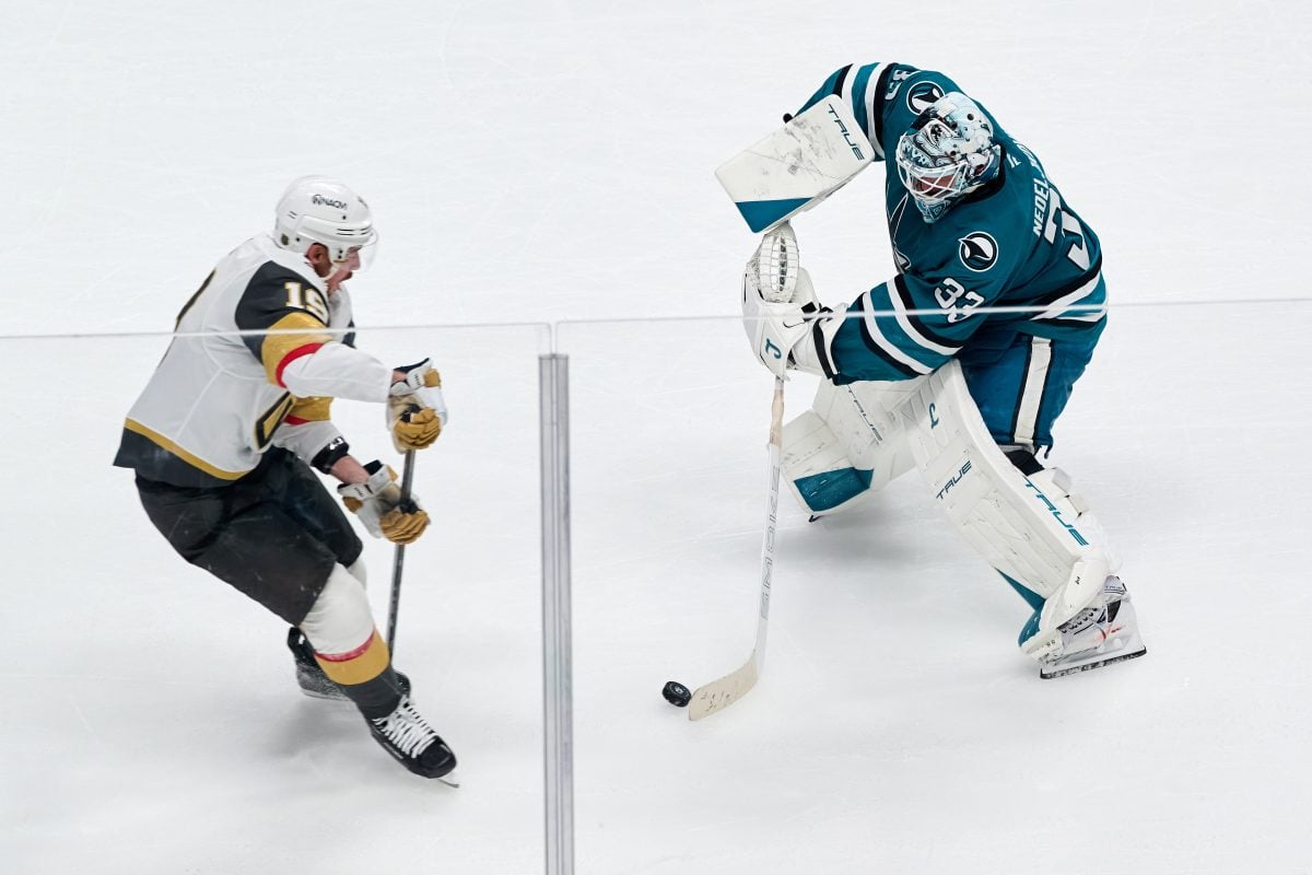 Alex Nedeljkovic San Jose Sharks Reilly Smith Vegas Golden Knights