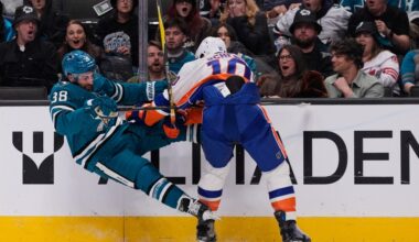 San Jose Sharks, Macklin Celebrini emotional after loss to NY Islanders