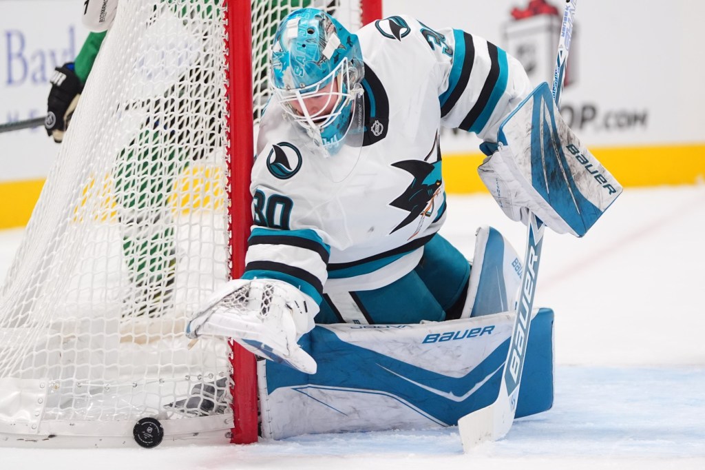 San Jose Sharks lose Yaroslav Askarov to injury in loss to St. Louis Blues