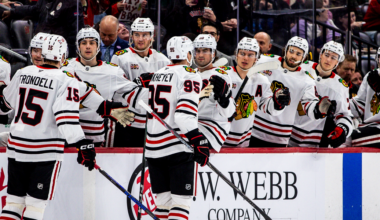 Chicago Blackhawks Celebrating a goal